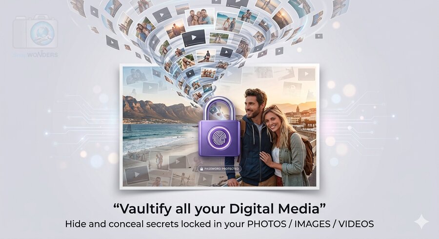 Vaultify — hide and conceal your files inside any regular photo or video